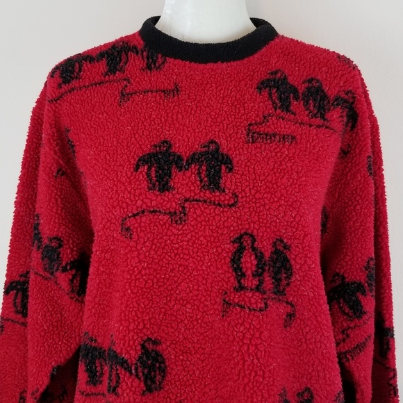 VTG L.L. Bean Penguin Fleece Pullover - Picture 3 of 8